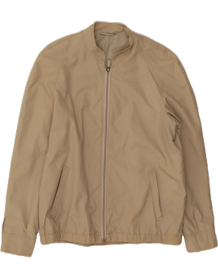 VINTAGE Mens Bomber Jacket UK 36 Small Beige Synthetic Vintage Vintage and Second-Hand Vintage from Messina Hembry 