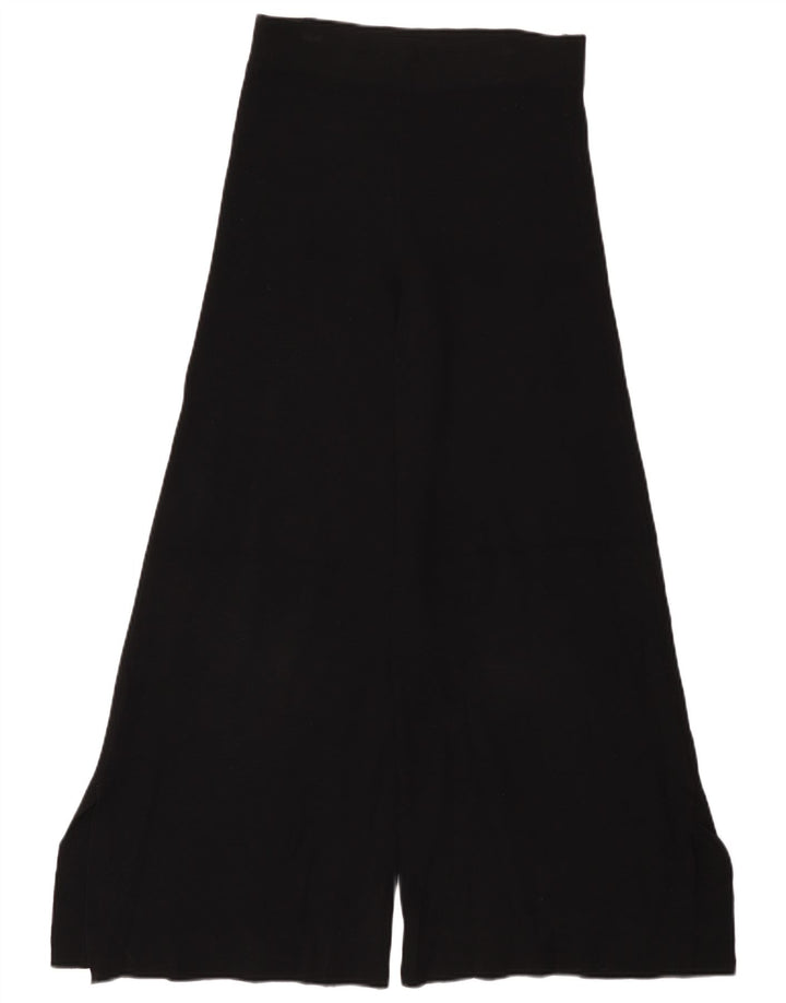 Zara Damen Flare Freizeithose Medium W28 L29 Schwarze Viskose
