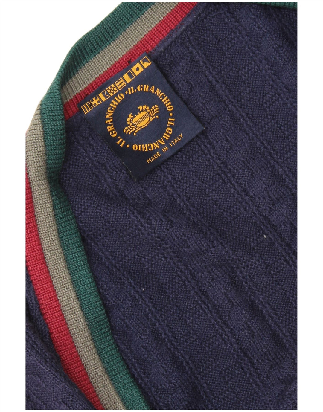 IL GRANCHIO Herren Strickjacke XL Marineblau