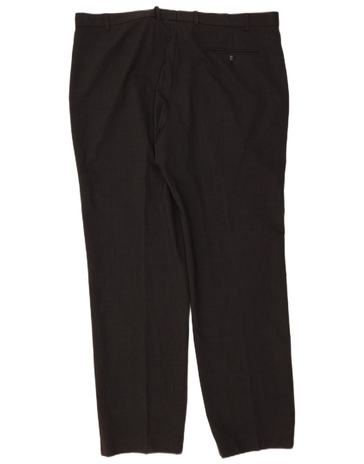 Marks & Spencer Herren-Anzughose in normaler Passform, W42, L33, graue Wolle