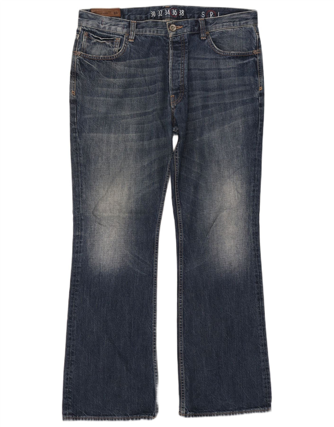Fat Face Bootcut-Jeans für Herren, W36, L32, marineblaue Baumwolle