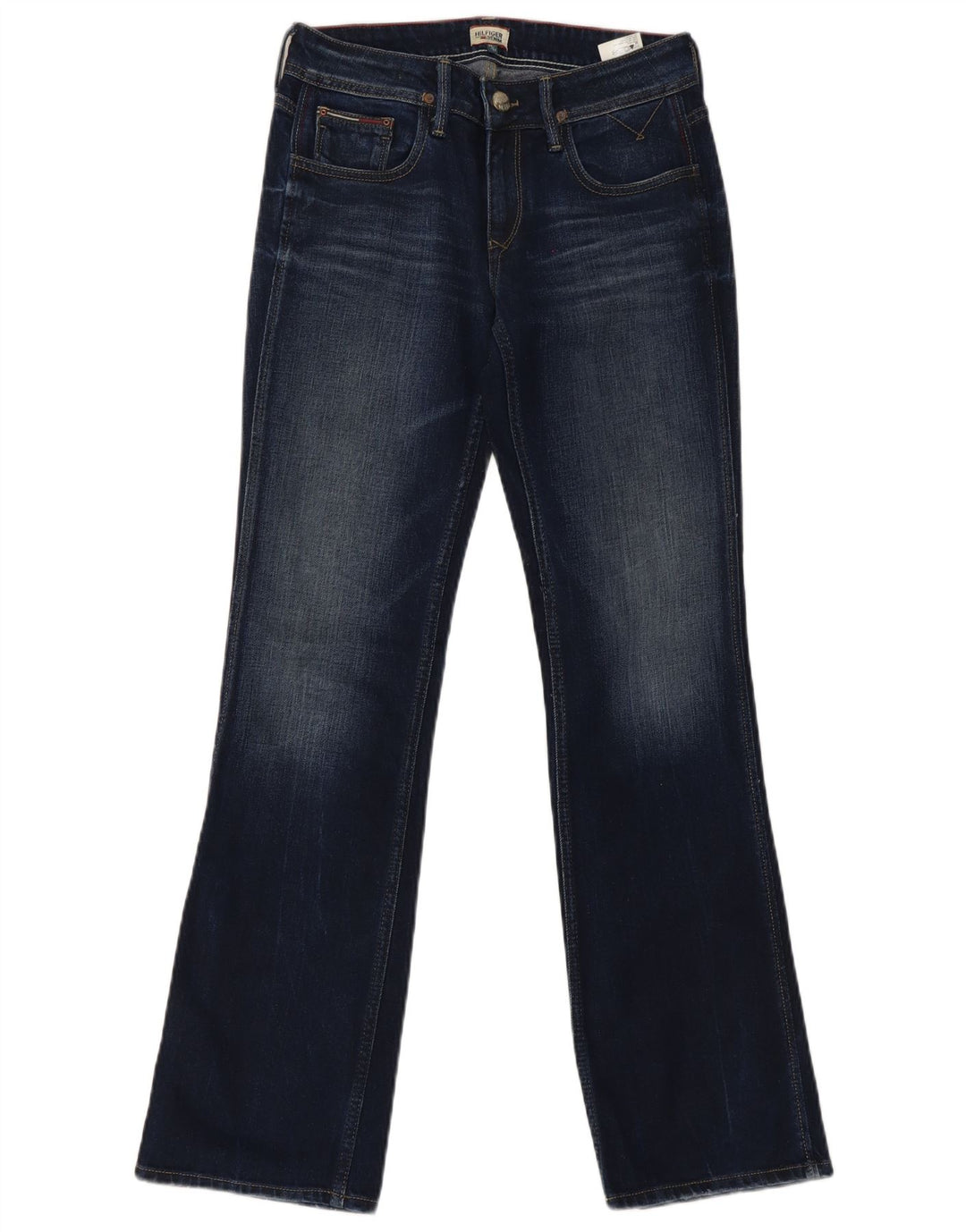 Tommy Hilfiger Damen Bootcut Jeans W29 L32 Marineblau Baumwolle
