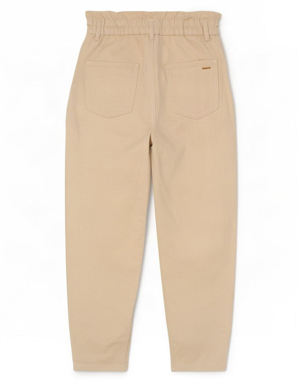Zara Damen High Rise Loose Jeans EU 38 Small W28 L25 Beige Baumwolle