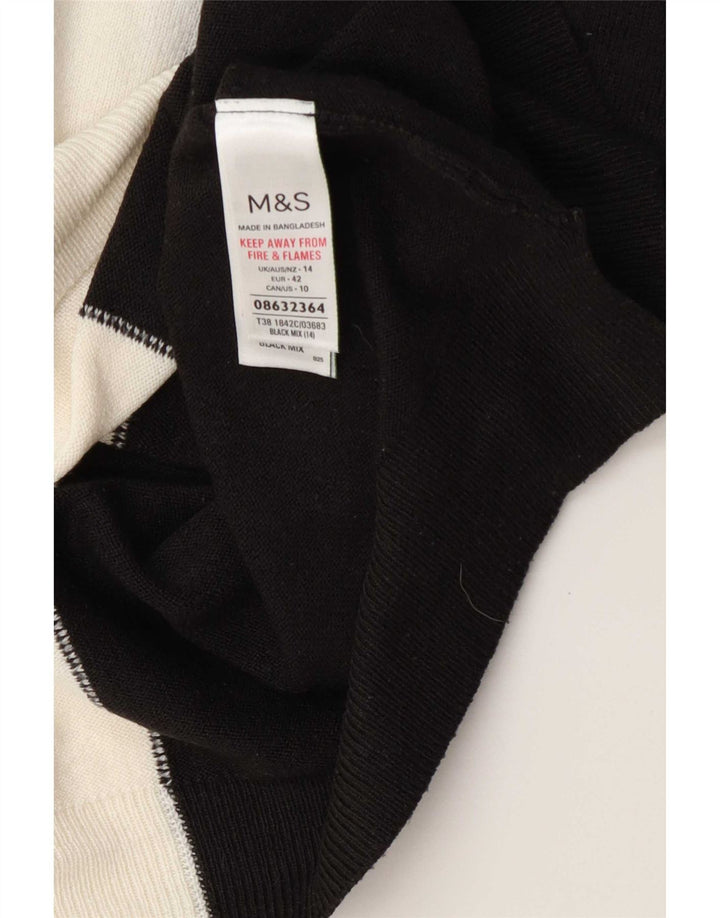 Marks & Spencer Damen-Pullover mit Rundhalsausschnitt, Gr. 14, Größe L, mehrfarbig