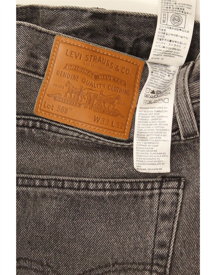 Levi's Herren-Jeans, locker, W33, L32, graue Baumwolle