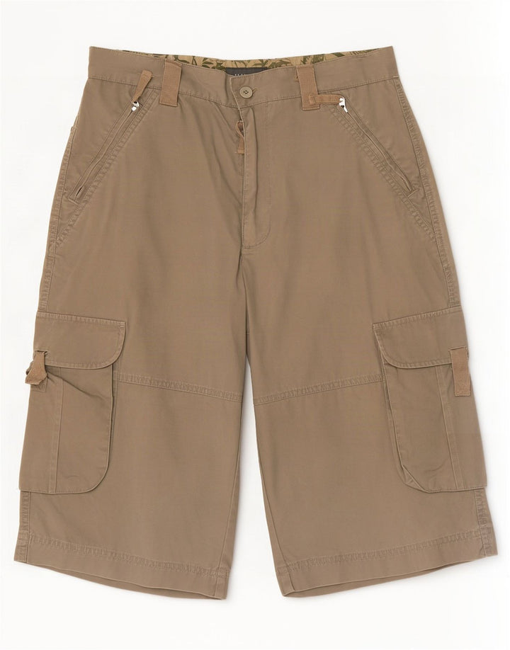 Zara Herren Cargoshorts EU 38 Small W30 Khaki Baumwolle