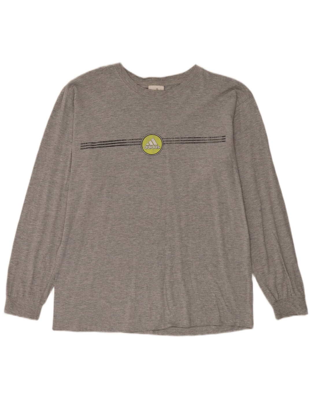 Adidas Herren Graphic Top Langarm Große graue Baumwolle
