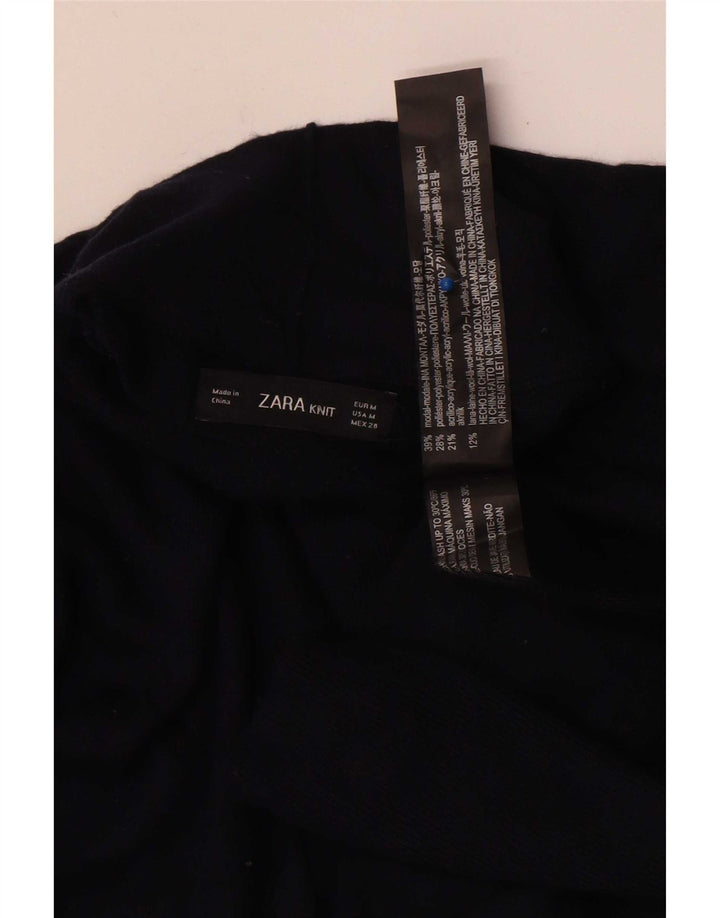 Zara Damen-Pullover mit Rollkragen, Gr. 14, Mittel, Marineblau, Modal