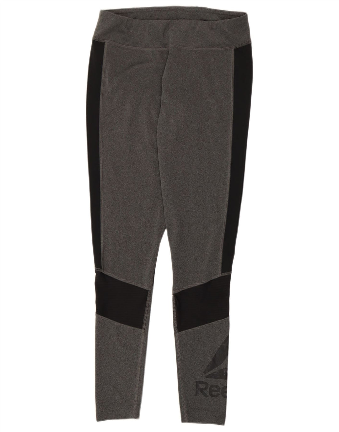 Reebok Damen Speedwick Graphic Leggings UK 12/14 Mittelgrau Farbblock