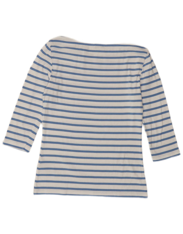 Tommy Hilfiger Damen-Top, 3/4-Ärmel, Größe S, blau, gestreift, Baumwolle