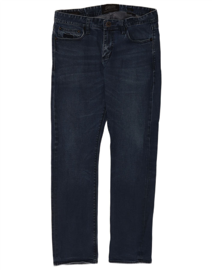 Superdry Herren Slim Jeans W34 L32 Marineblau Baumwolle