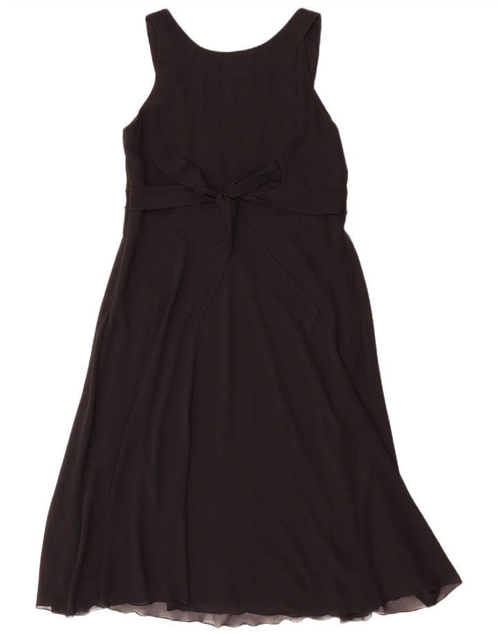 Debenhams Damen Ärmelloses A-Linien-Kleid UK 14 Medium Schwarz Polyester