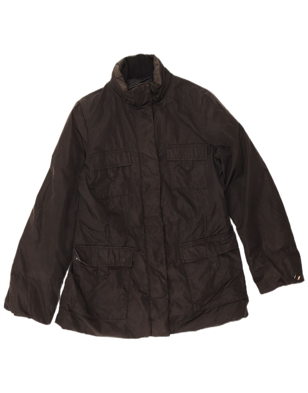 Marella Damen Wattierte Jacke UK 12 Medium Schwarz Polyamid