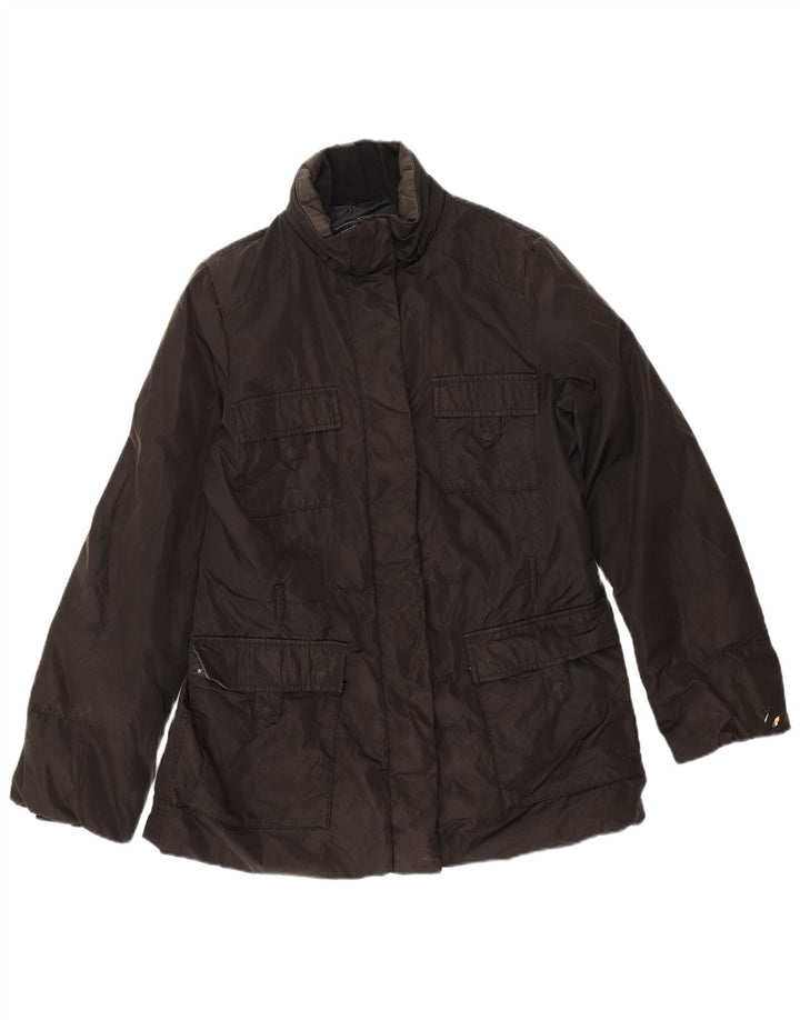 Marella Damen Wattierte Jacke UK 12 Medium Schwarz Polyamid