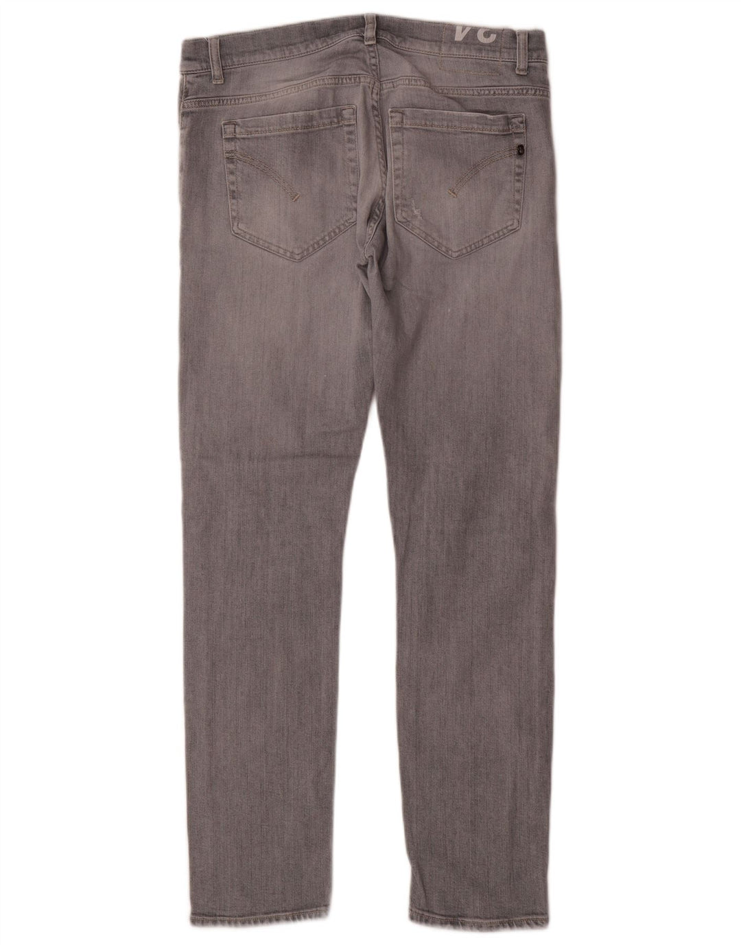 DONDUP Damen Straight Jeans W34 L31 Graue Baumwolle