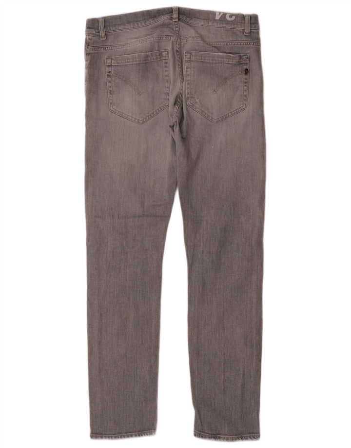 DONDUP Damen Straight Jeans W34 L31 Graue Baumwolle