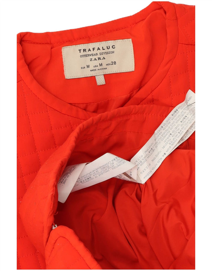 Zara Damen Trafaluc Steppjacke UK 14 Mittelorange Polyester