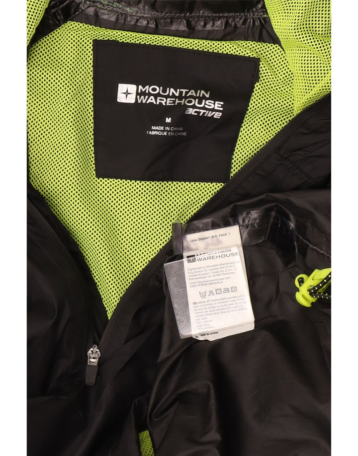 Mountain Warehouse Herren-Regenjacke mit Kapuze, UK 38, Mittelschwarz, Polyester