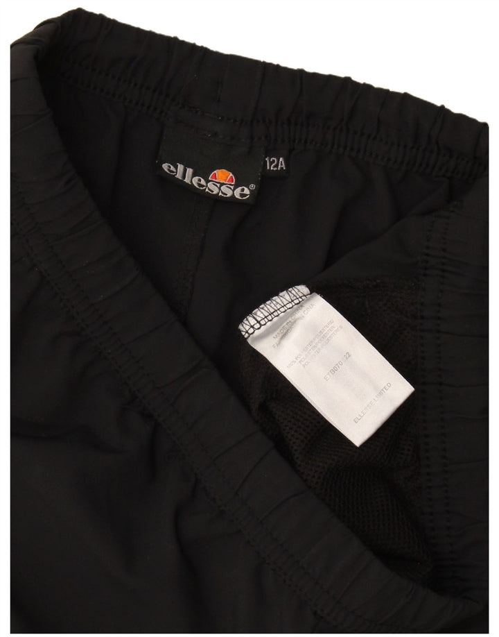 Ellesse Sportshorts für Mädchen, 11–12 Jahre, schwarzes Polyester