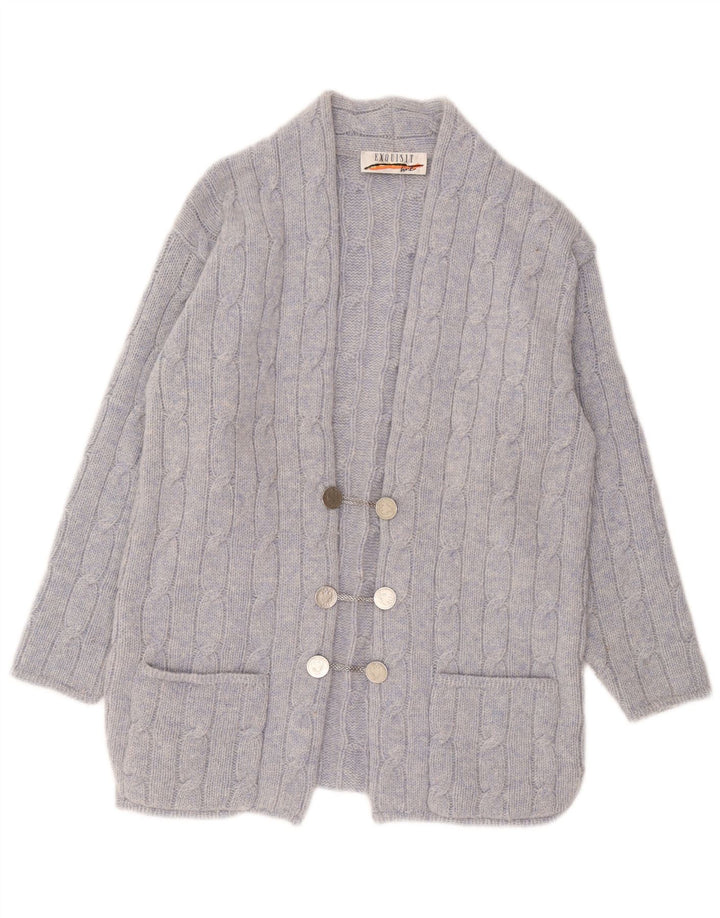 Exquisit Damen-Cardigan-Pullover UK 16 Große blaue Wolle