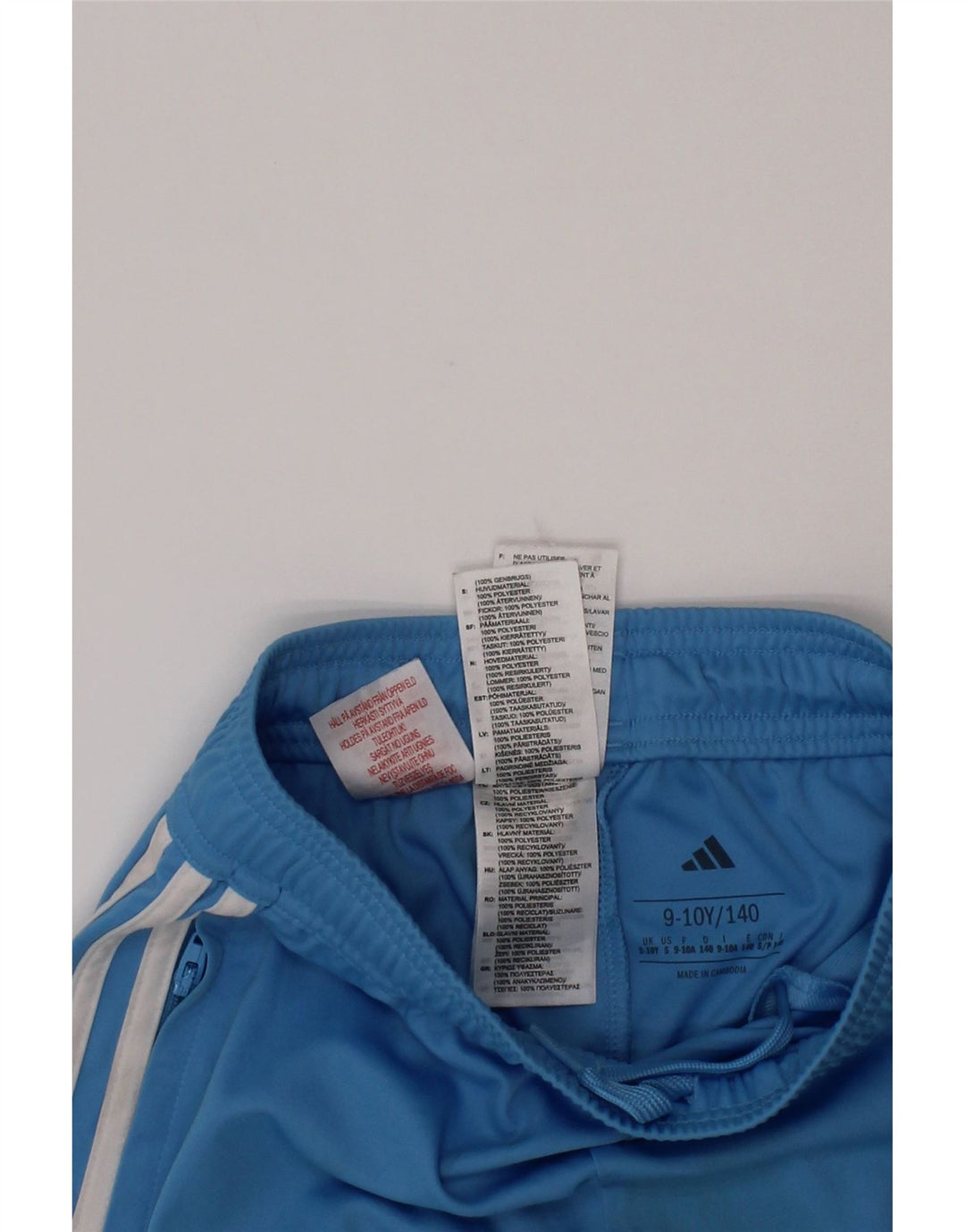 Adidas Sportshorts für Jungen, 9–10 Jahre, blaues Polyester