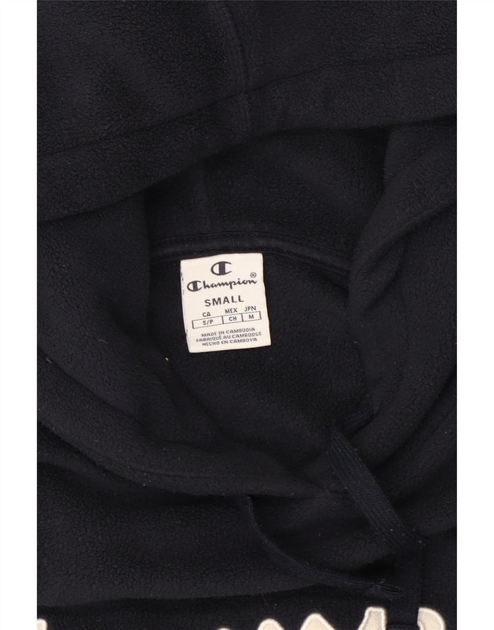 Champion Womens Graphic Oversized Fleece Pullover UK 10 Small Schwarz