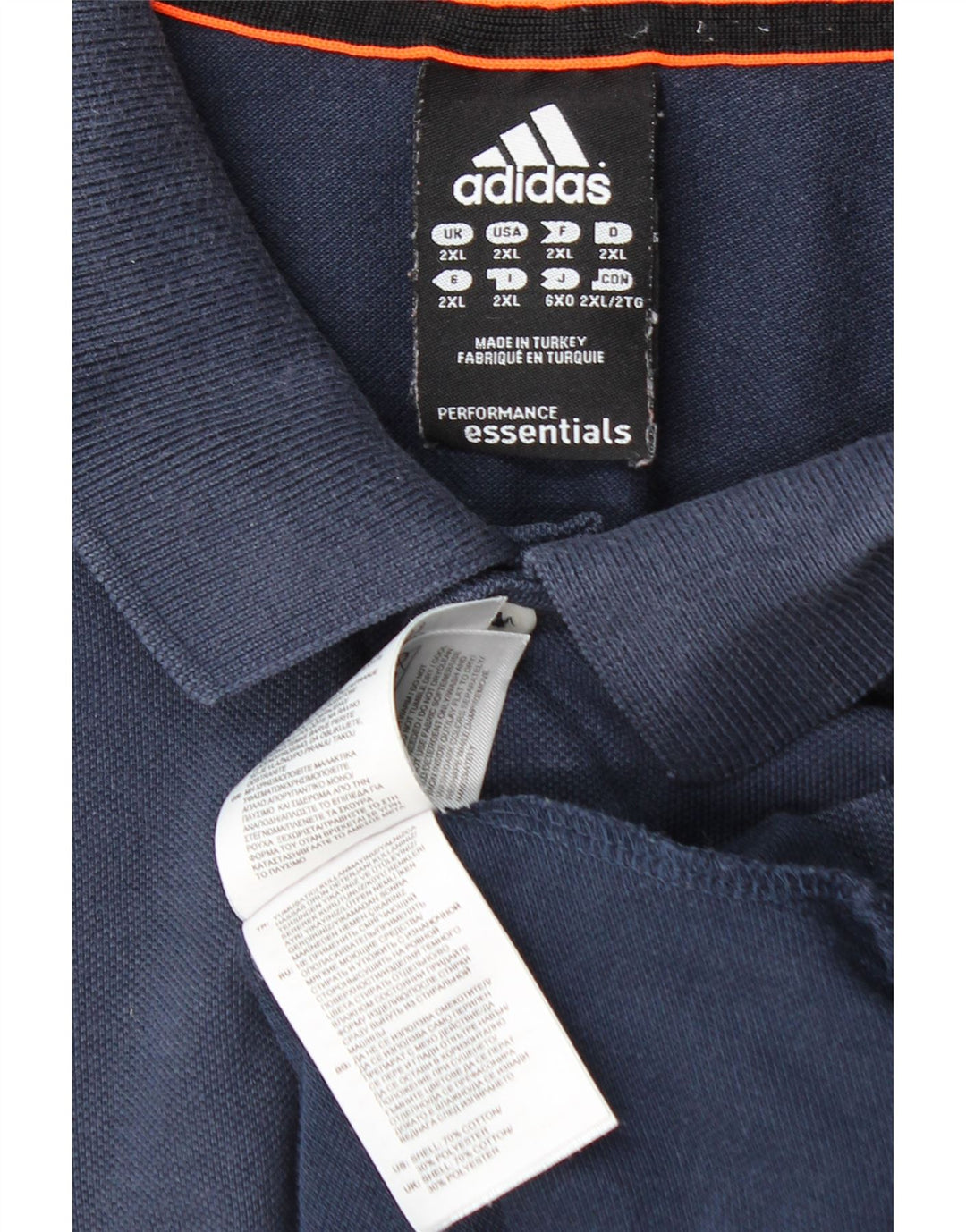 ADIDAS Herren Climalite Poloshirt 2XL Marineblau Baumwolle