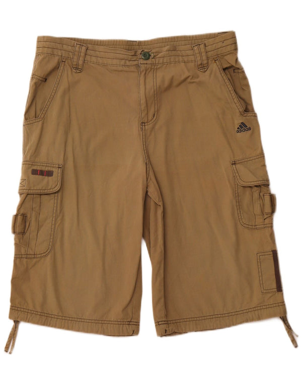 ADIDAS Herren Cargo-Shorts, Größe L, W36, Khaki, Baumwolle