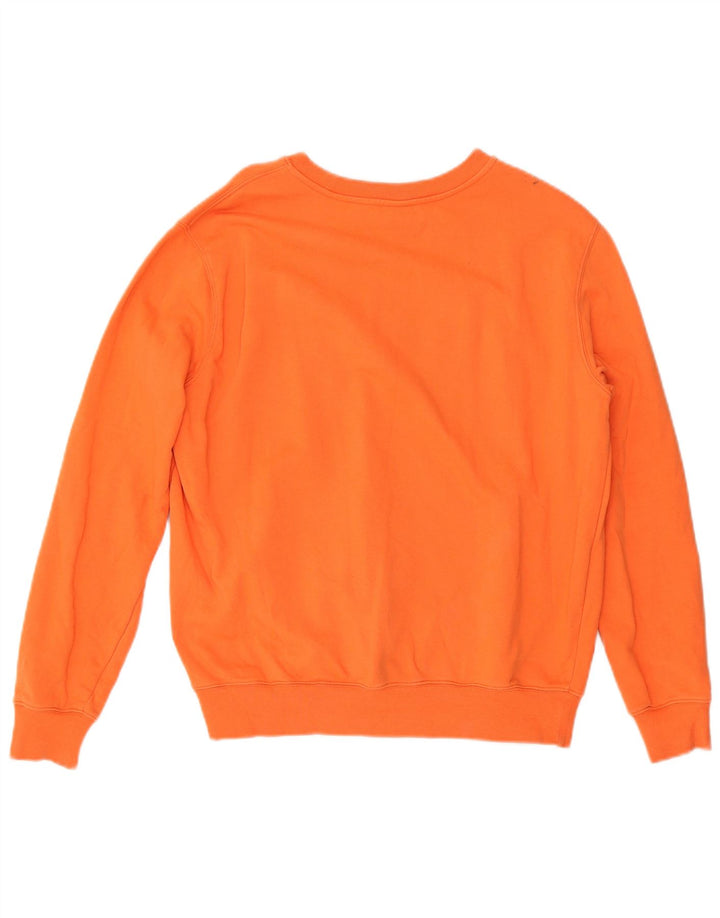 Hugo Boss Damen Grafik-Sweatshirt-Pullover UK 14 Mittelorange
