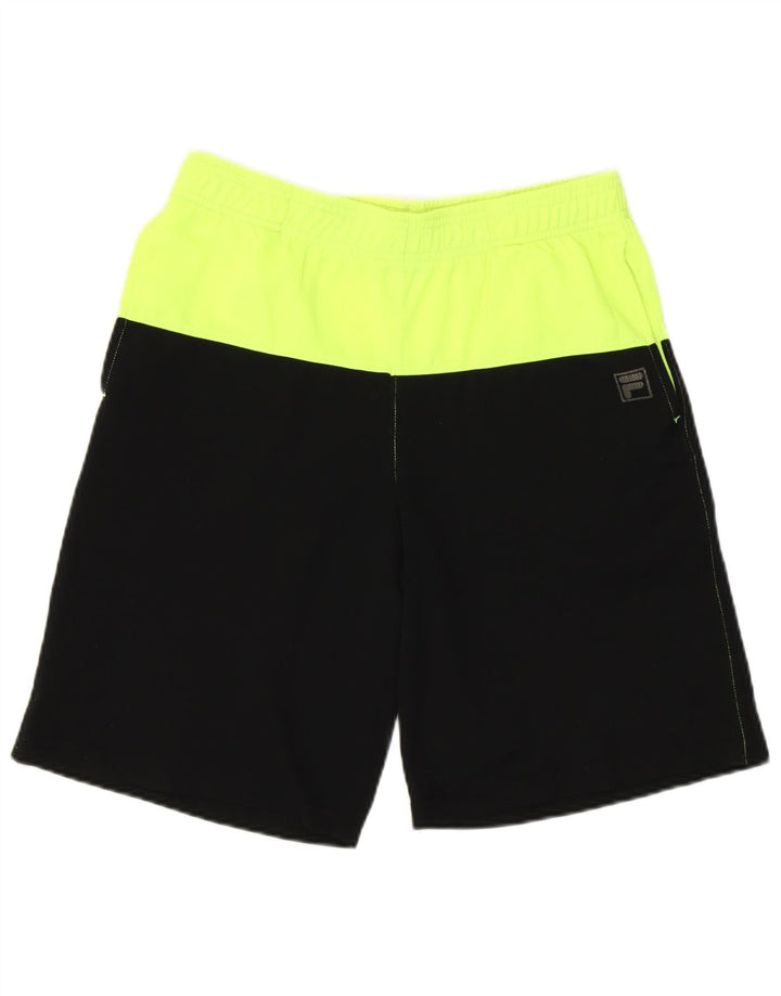 Fila Sportshorts für Jungen, 15–16 Jahre, schwarzes Colourblock-Polyester