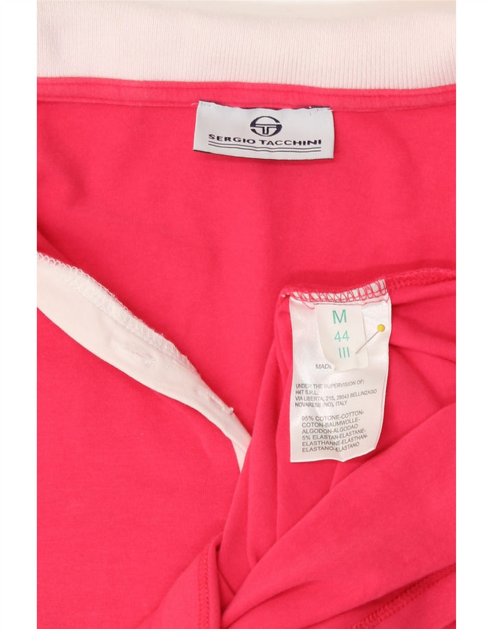 Sergio Tacchini Damen Poloshirt IT 44 Mittelrosa Baumwolle