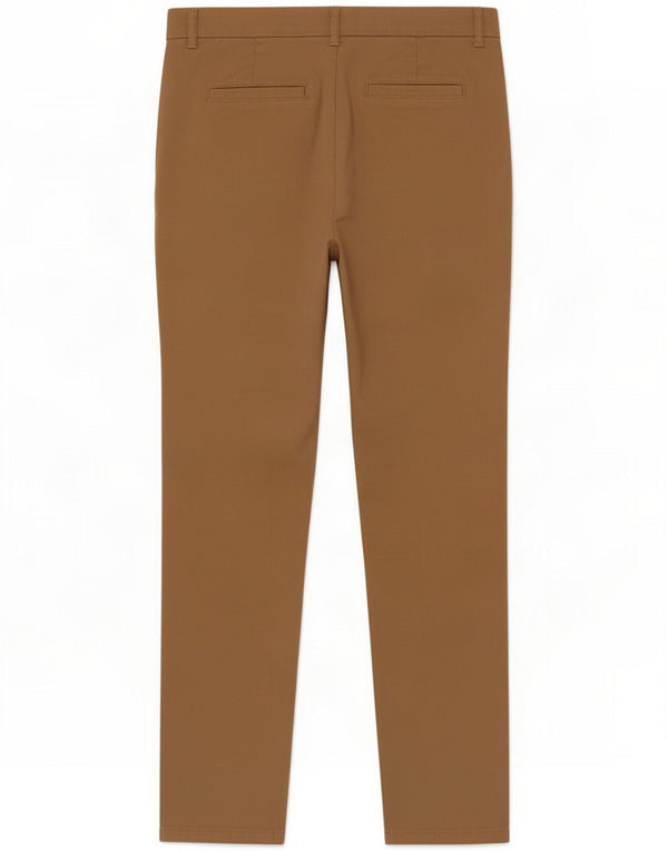 Benetton Damen Slim Chinohose UK 12 Medium W32 L28 Braune Baumwolle
