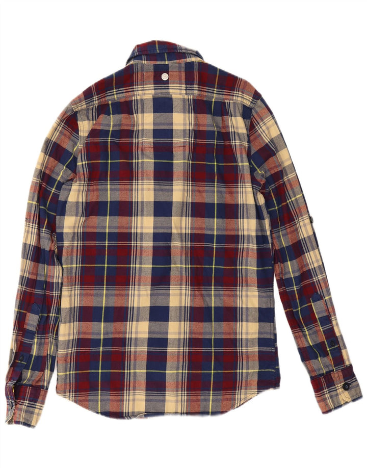 Superdry Herren-Flanellhemd, klein, mehrfarbig, kariert, Baumwolle
