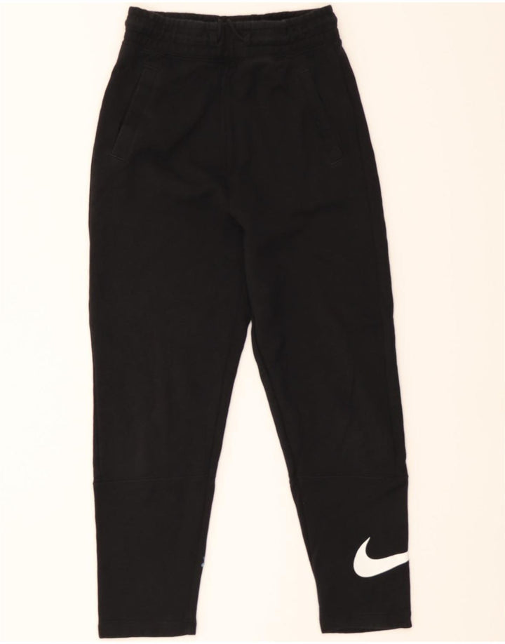 NIKE Womens Graphic Tracksuit Trousers XS  Black Cotton Vintage Nike and Second-Hand Nike from Messina Hembry 