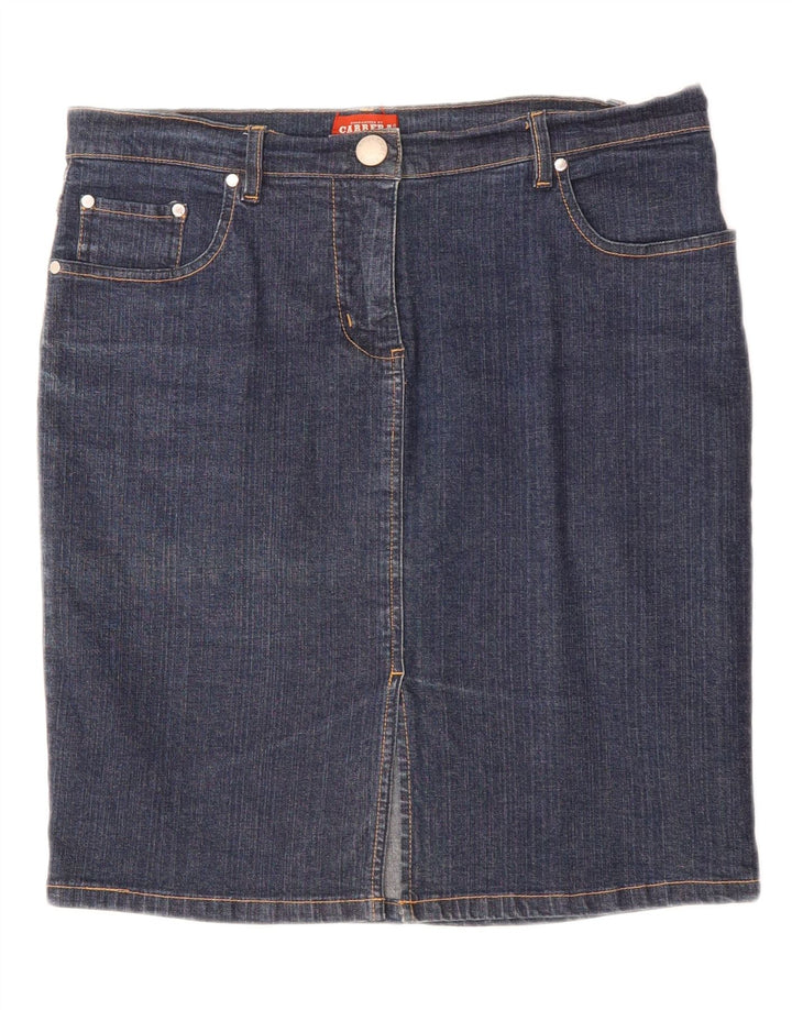 CARRERA Womens Denim Skirt IT 48 XL W34  Navy Blue Elastane Vintage Carrera and Second-Hand Carrera from Messina Hembry 