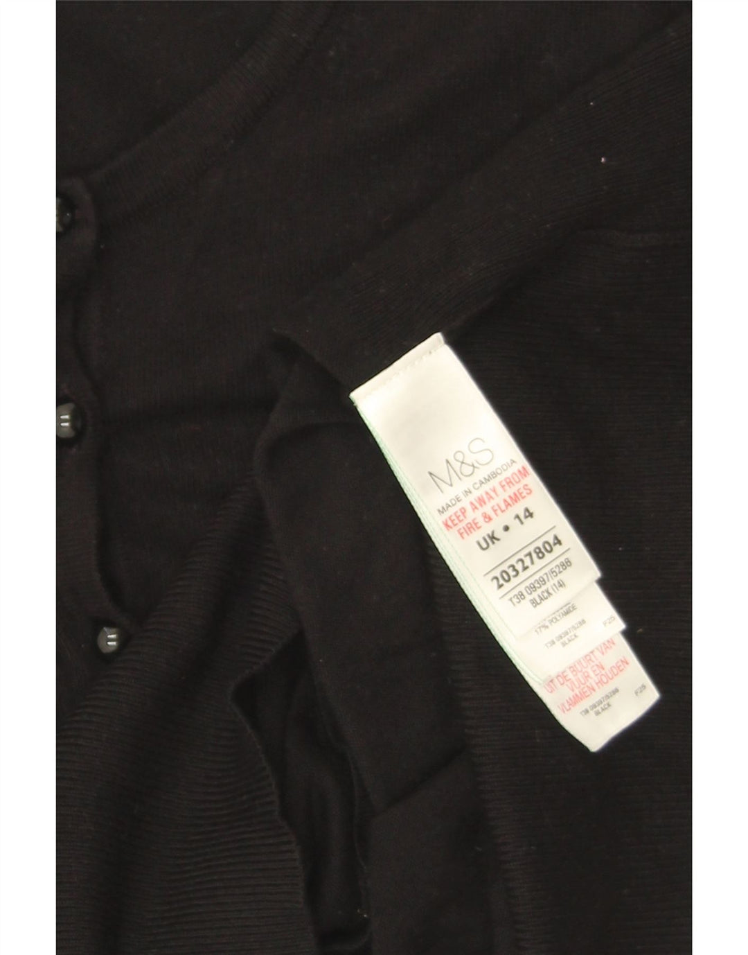 Marks & Spencer Damen-Cardigan-Pullover UK 14 Große schwarze Viskose
