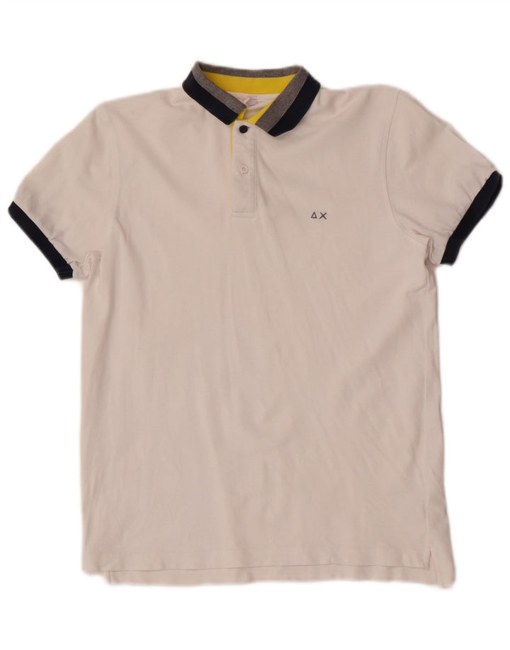 Sun68 Poloshirt für Jungen, 11–12 Jahre, weiße Baumwolle