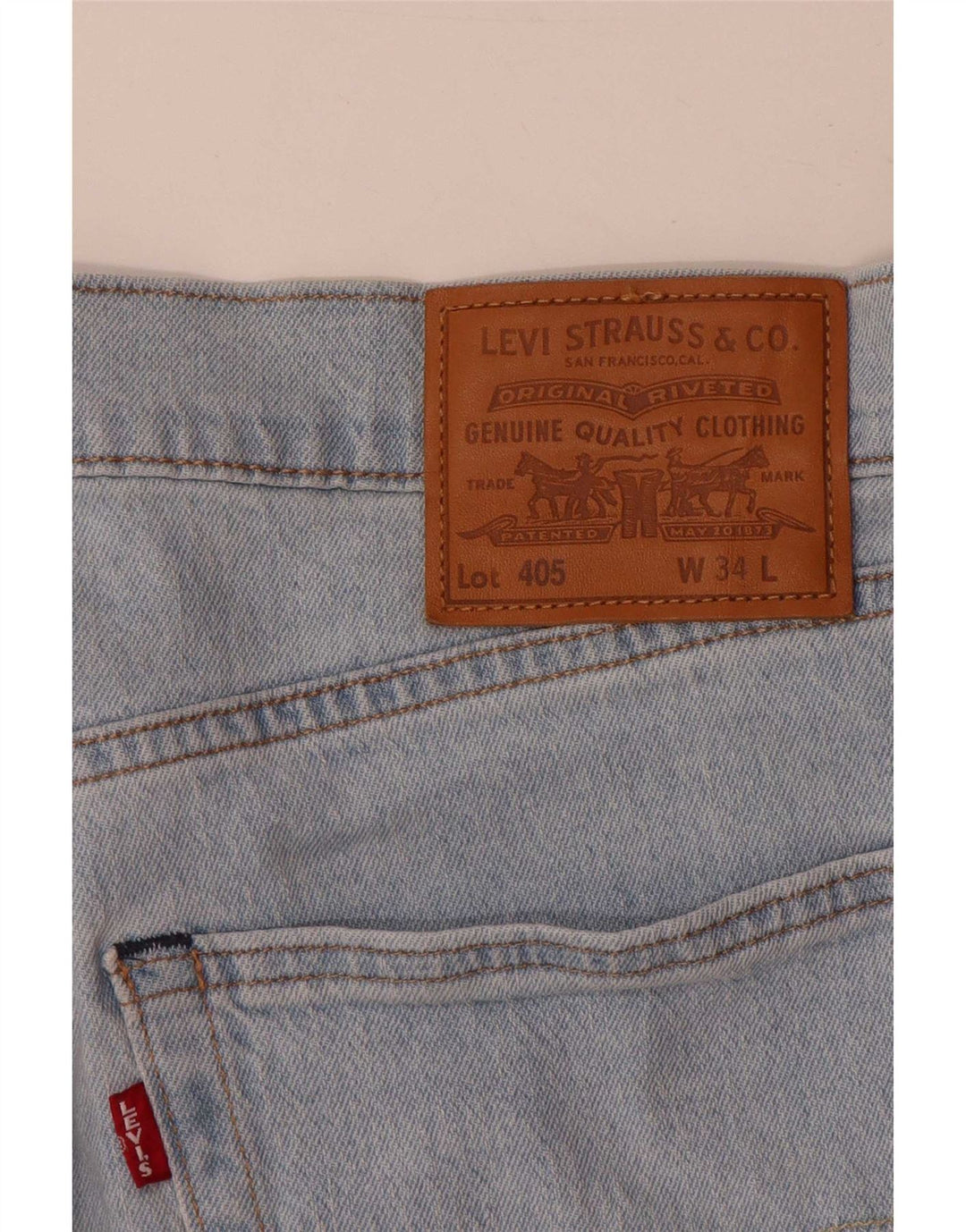 Levi's Herren 405 Denim Shorts W34 Große blaue Baumwolle
