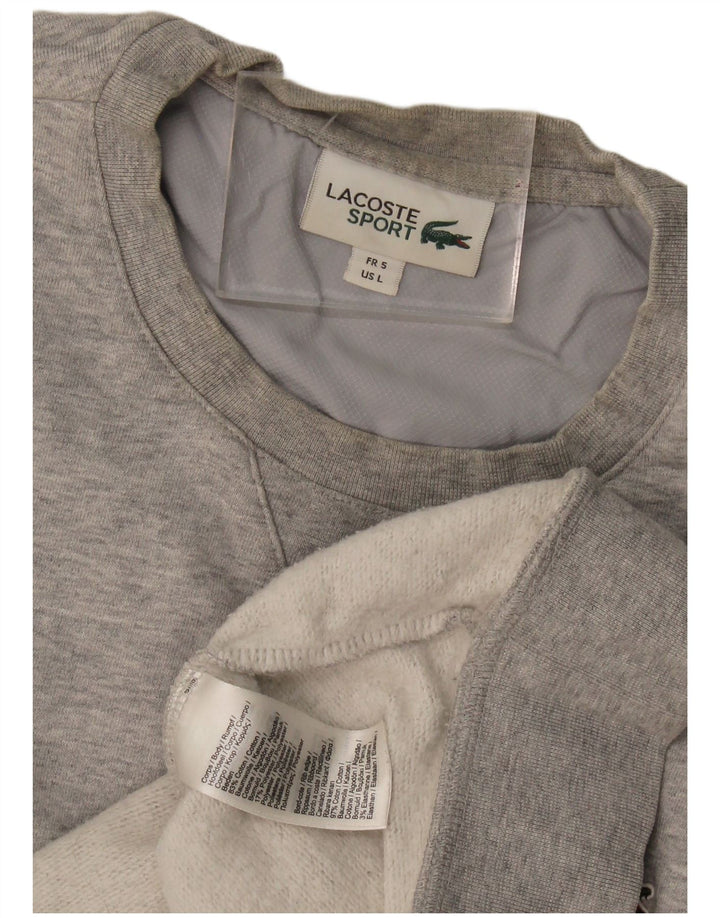 Lacoste Herren-Sweatshirt-Pullover, Größe 5, große graue Baumwolle