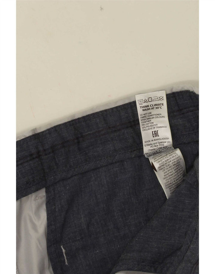 Marks & Spencer Herren Chinoshorts W34 Large Grau Baumwolle