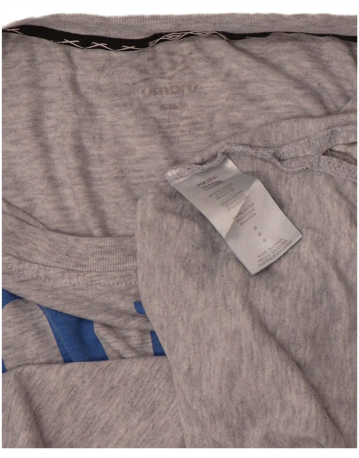 UMBRO Damen Crop Graphic T-Shirt Top UK 14 Mittelgrau meliertes Polyester