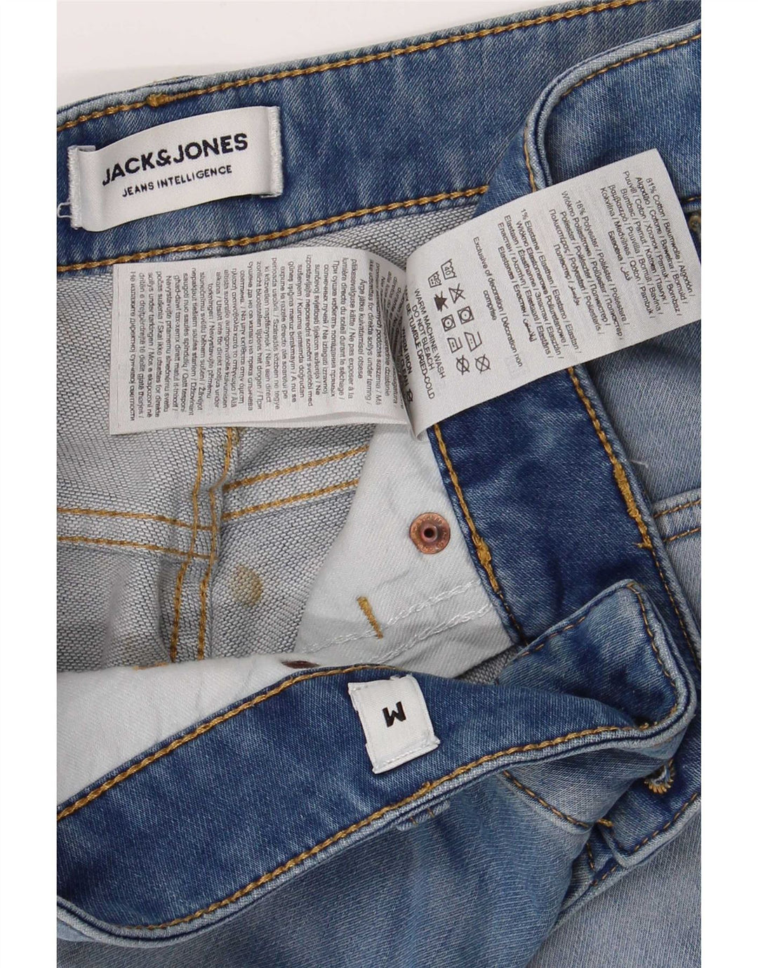 Jack & Jones Herren-Jeansshorts, mittelgroß, W32, blaue Baumwolle