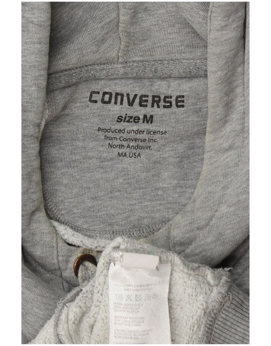 Converse Herren-Kapuzenpullover mit Grafik, mittelgrau gefleckte Baumwolle