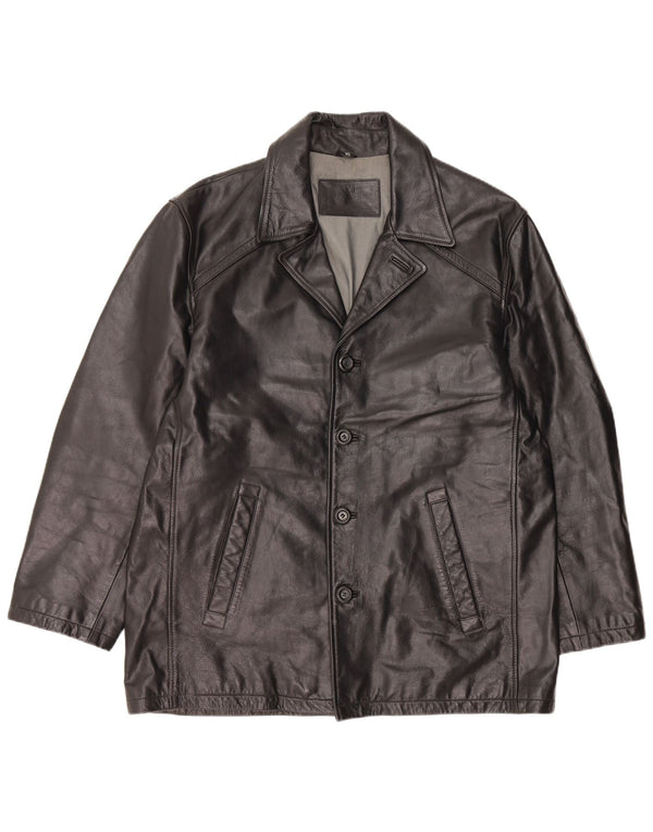 Vintage Herren Lederjacke UK 42 XL Schwarzes Leder