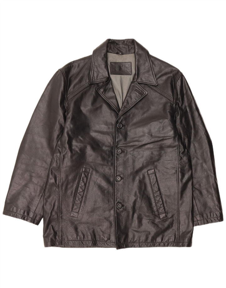 Vintage Herren Lederjacke UK 42 XL Schwarzes Leder