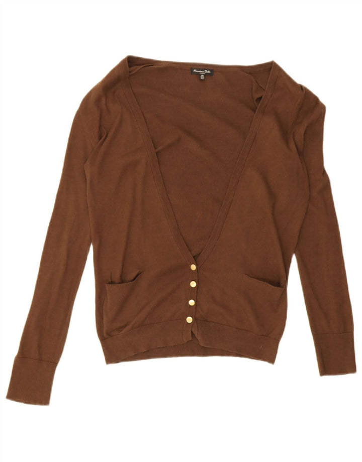 Massimo Dutti Damen Strickjacke UK 12 Mittelbraun
