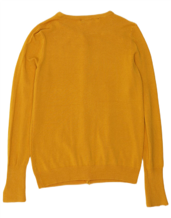ZARA Damen-Cardigan-Pullover UK 10 Small Gelb