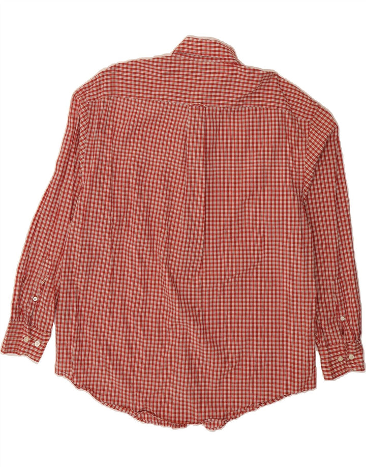 NAUTICA Mens Shirt Large Red Check Cotton Vintage Nautica and Second-Hand Nautica from Messina Hembry 