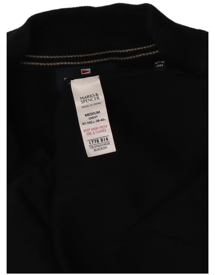 Marks & Spencer Herren-Cardigan „Blue Harbor“ aus mittelblauer Baumwolle in Marineblau