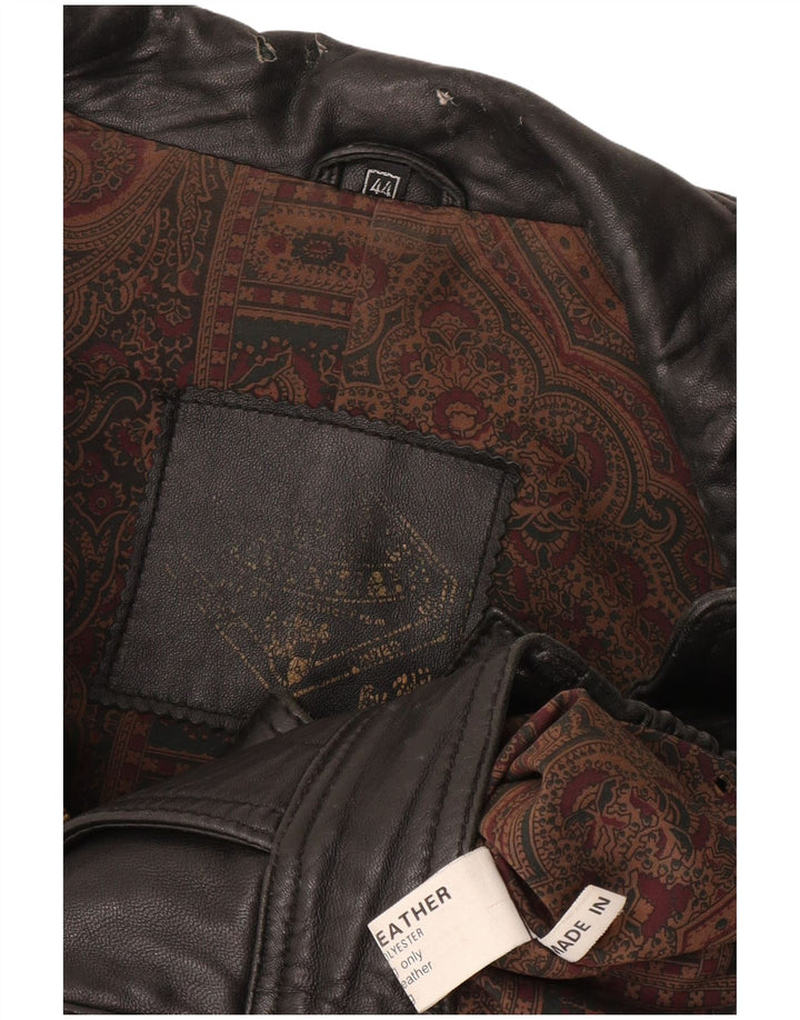 Vintage Herren Lederjacke UK 44 2XL Schwarzes Leder